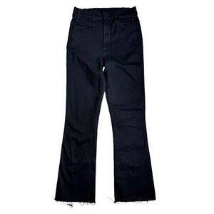 MOTHER‎ Hustler Ankle Fray Not Guilty Black Flared Jeans Women’s Size 25